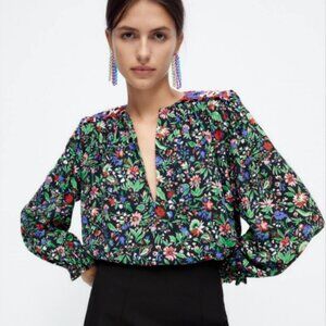 Zara Shoulder Pad Blouse